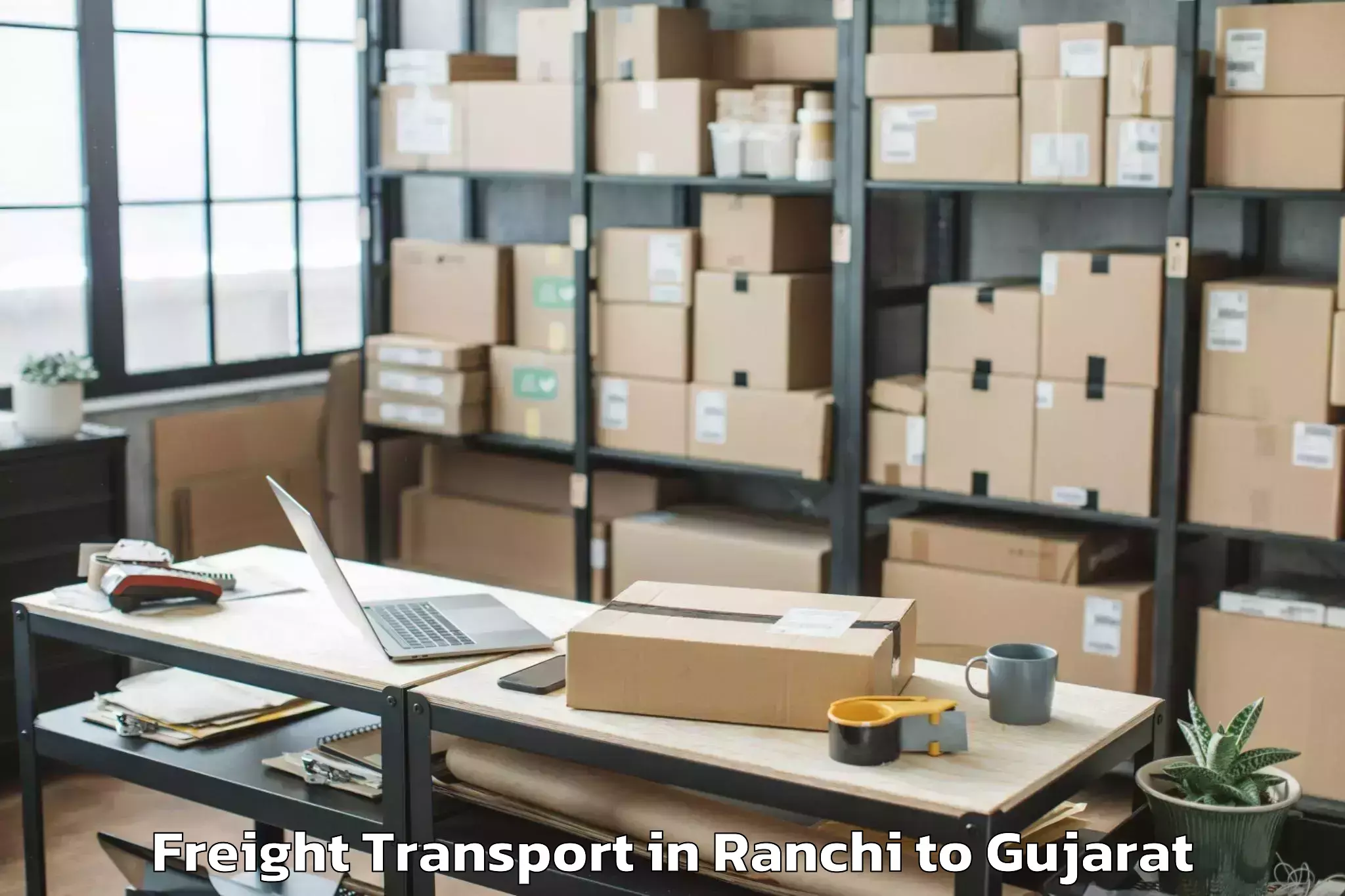 Efficient Ranchi to Dhuvaran Freight Transport